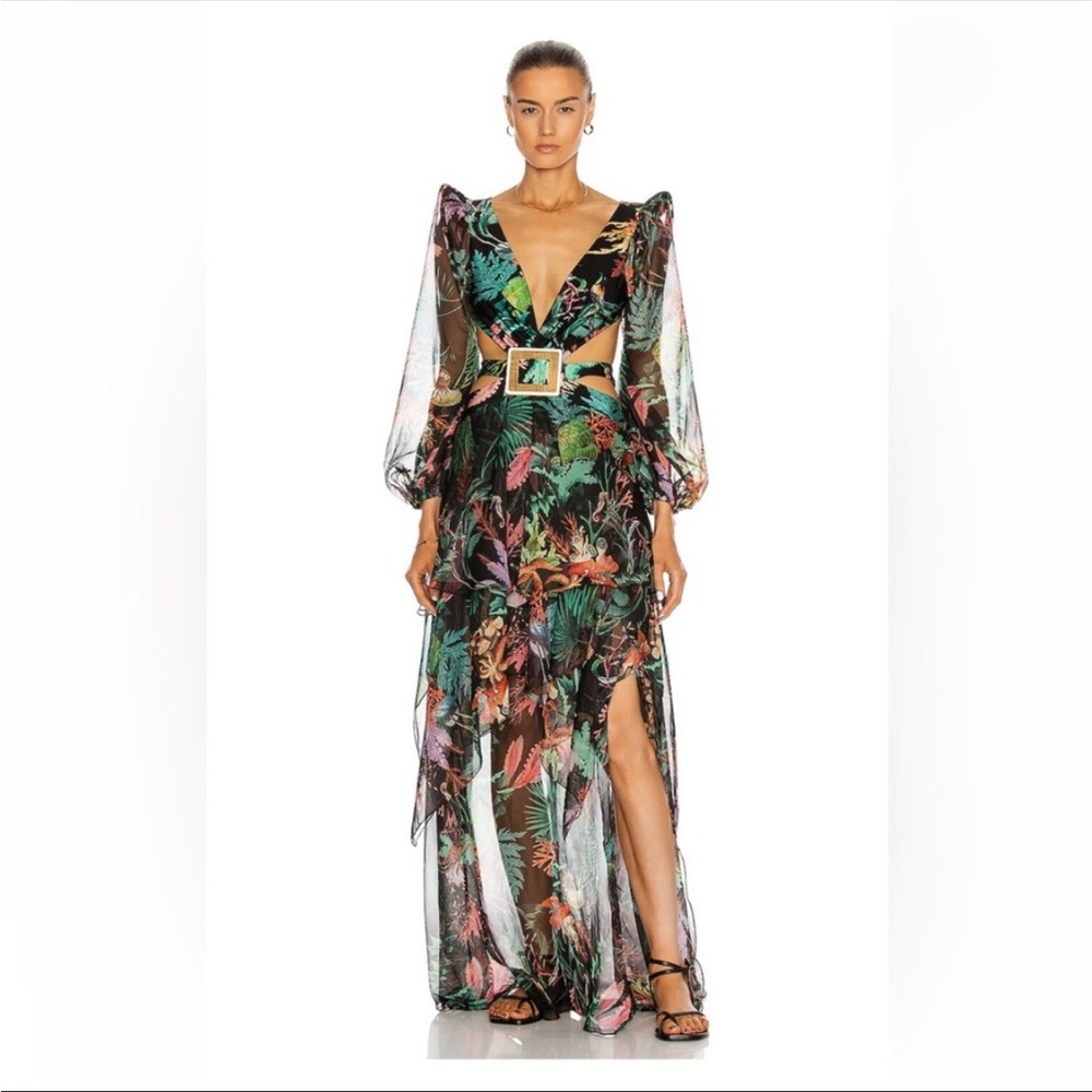 PatBo Oasis Long-Sleeve Cutout Dress - Size Small